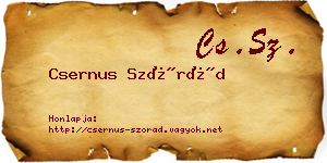 Csernus Szórád névjegykártya